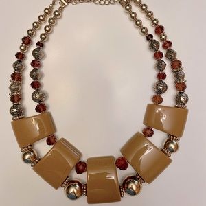 Costume Necklace Beaded Layer